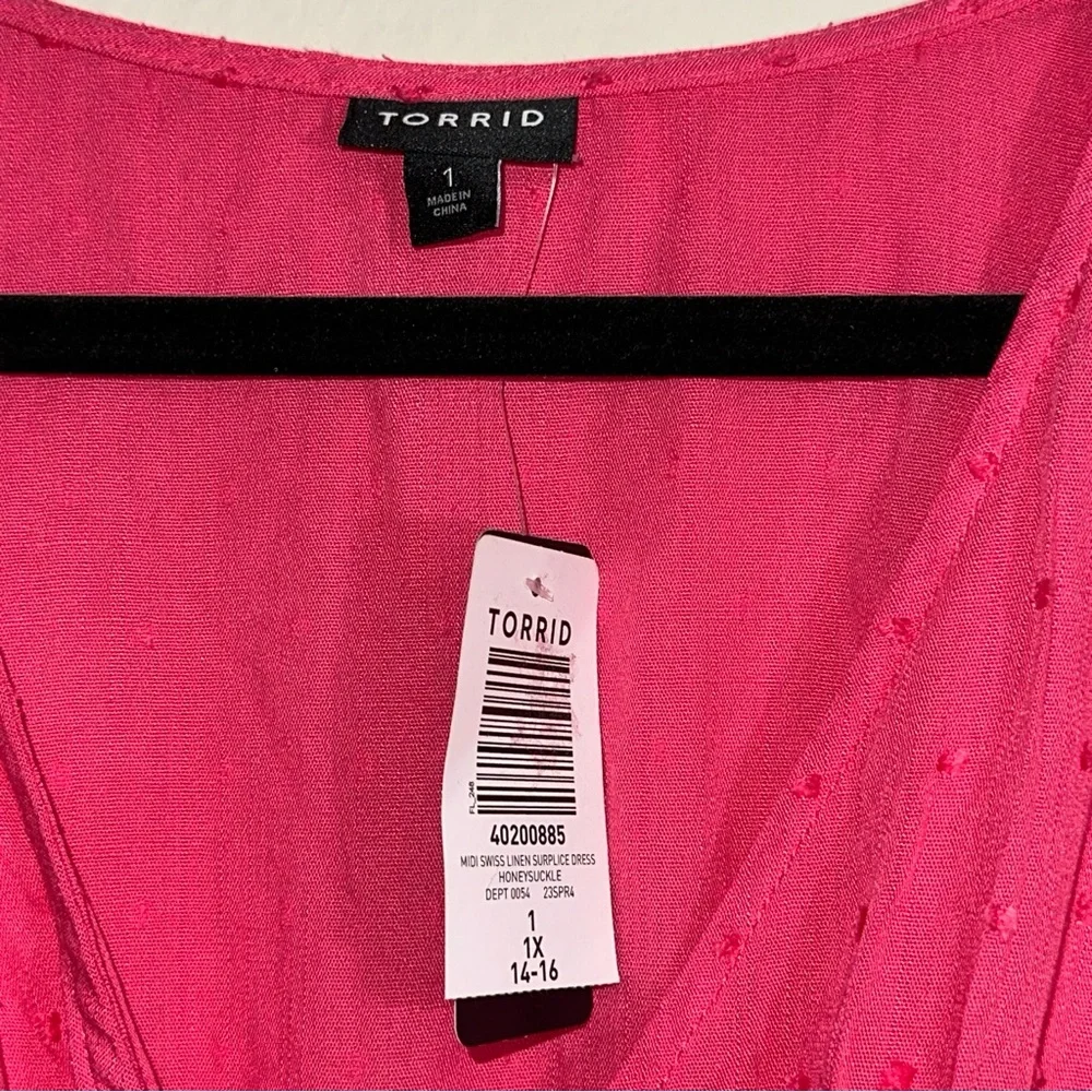 Torrid Pink Dress WITH POCKETS #134 - Picture 3 of 9
